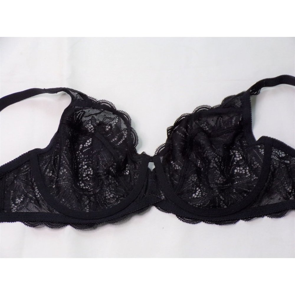 FELINA Peridot Lace Non-Padded Underwire Bra Black 36D #115073 NEW $54 - Picture 11 of 12